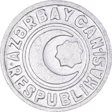 Monnaie, Azerbaïdjan, 20 Qapik, 1993, TTB+, Aluminium, KM:3a