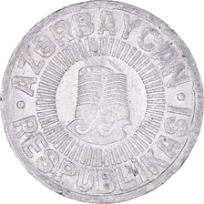Monnaie, Azerbaïdjan, 50 Qapik, 1993, TB+, Aluminium, KM:4a