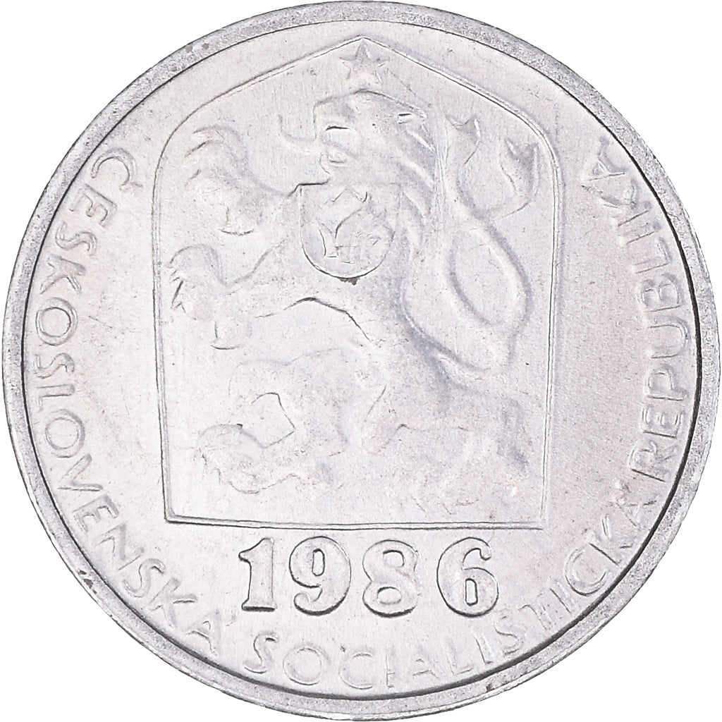 Münze, Tschechoslowakei, 5 Haleru, 1986, VZ, Aluminium