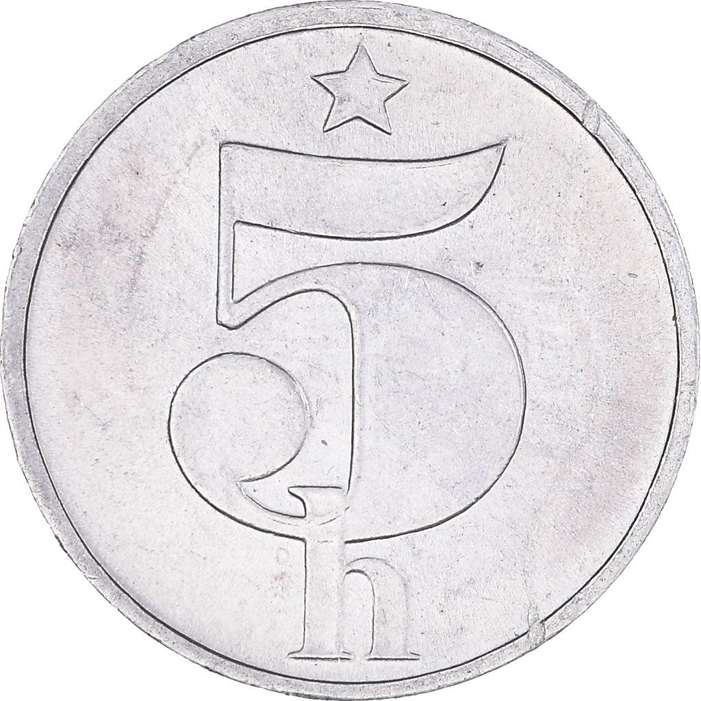 Münze, Tschechoslowakei, 5 Haleru, 1986, VZ, Aluminium