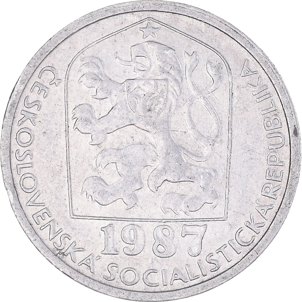 Moneda, Checoslovaquia, 10 Haleru, 1987, MBC+, Aluminio, KM:80