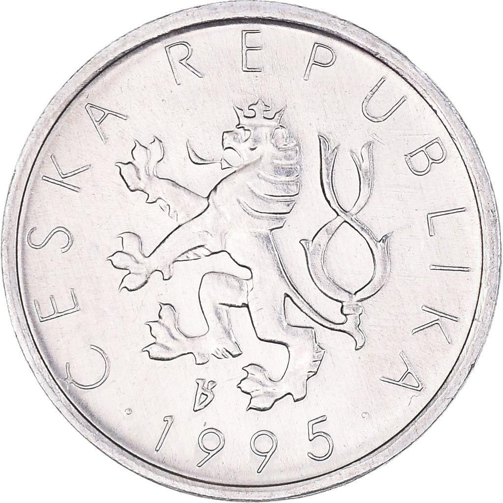 Munten, Tsjechische Republiek, 10 Haleru, 1995, PR+, Aluminium, KM:6