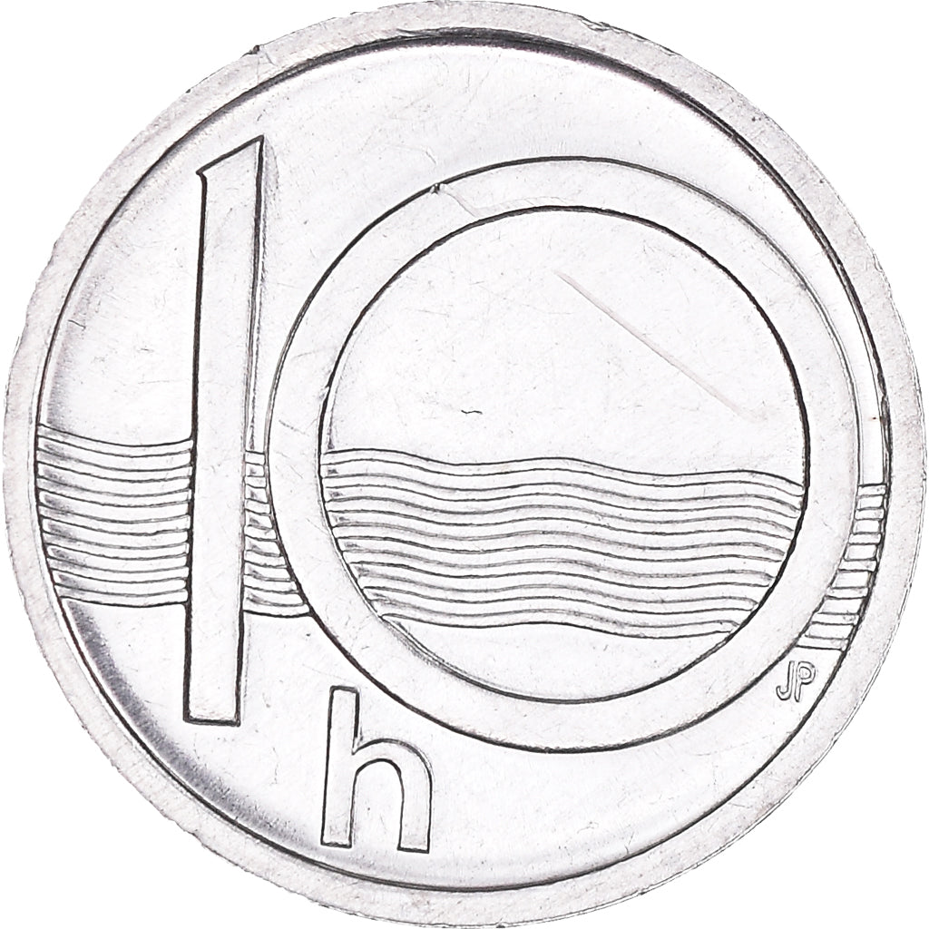 Moneta, Czechy, 10 Haleru, 2002, MS(60-62), Aluminium, KM:6