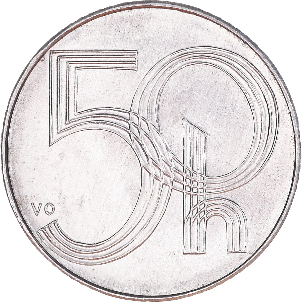 Munten, Tsjechische Republiek, 50 Haleru, 1994, UNC-, Aluminium, KM:3.1