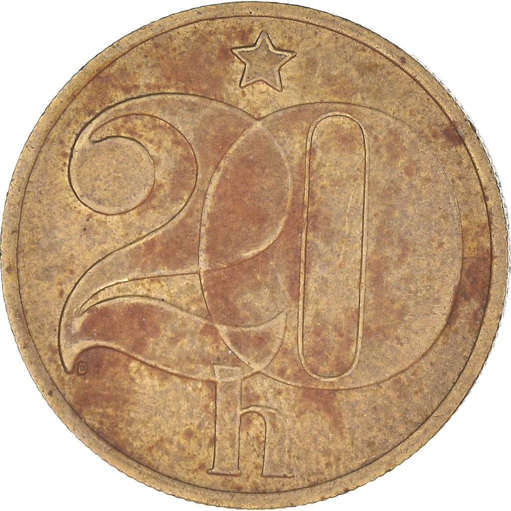 Münze, Tschechoslowakei, 20 Haleru, 1983, S, Nickel-brass, KM:74