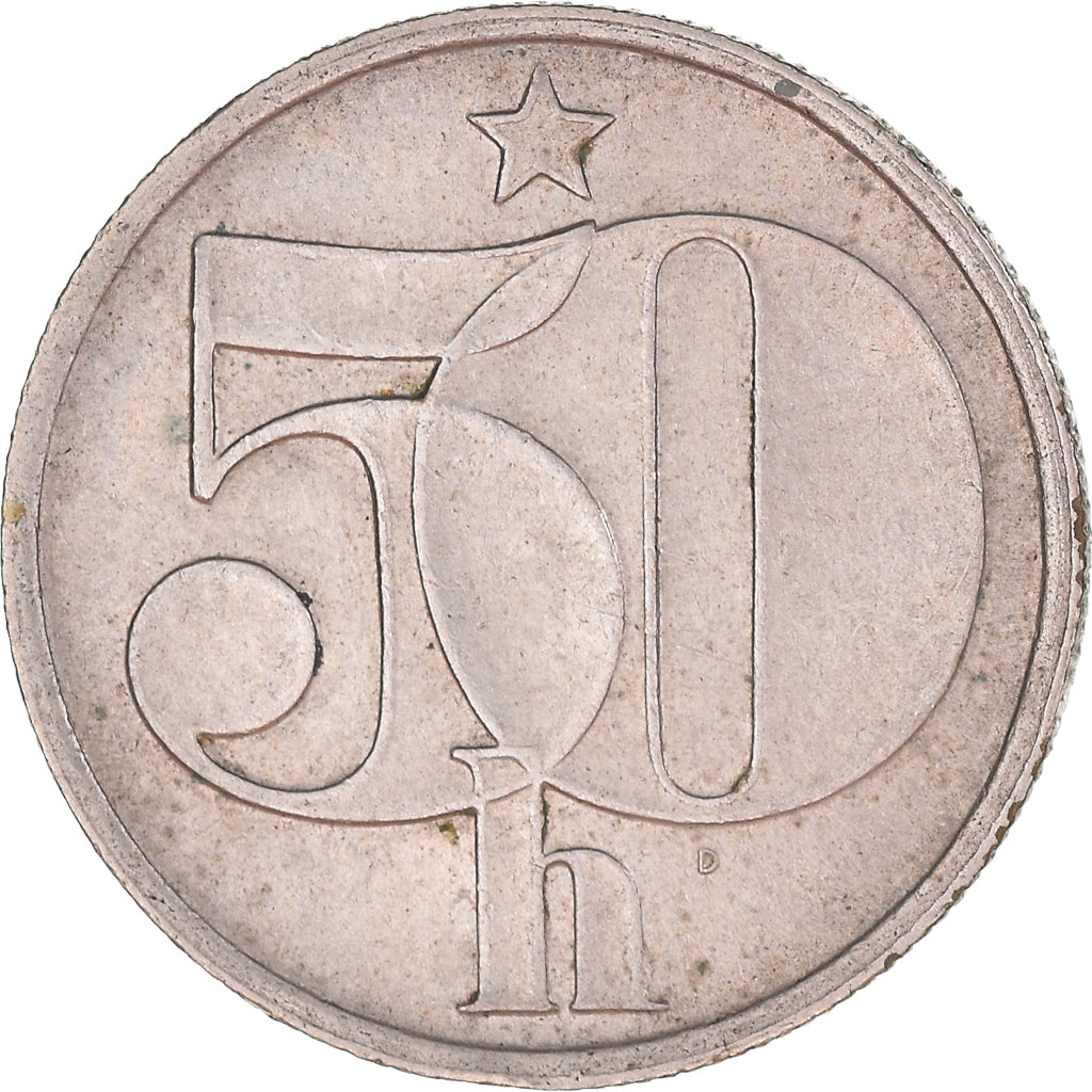 Moneta, Cecoslovacchia, 50 Haleru, 1982, BB+, Rame-nichel, KM:89