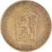 Moeda, Checoslováquia, Koruna, 1986, AU(55-58), Alumínio-Bronze, KM:50
