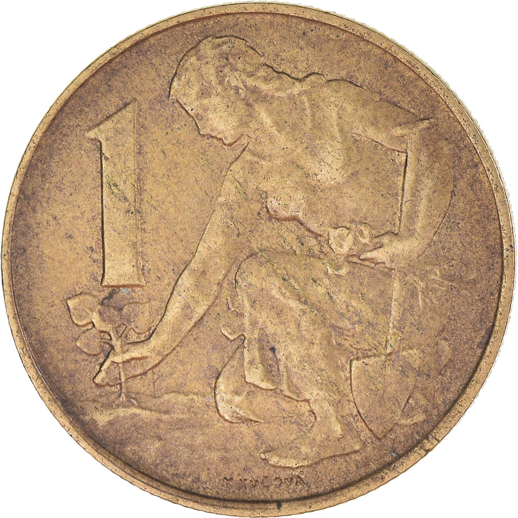 Moeda, Checoslováquia, Koruna, 1986, AU(55-58), Alumínio-Bronze, KM:50