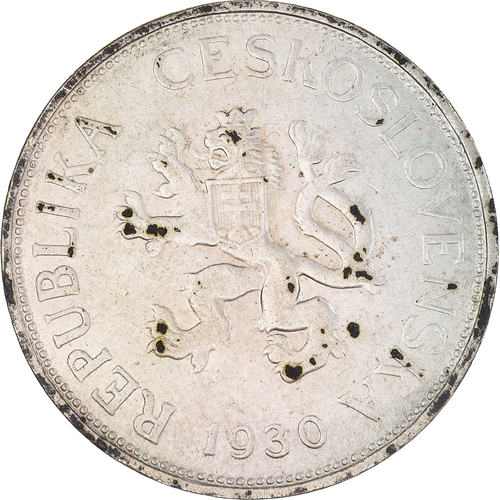 Monnaie, Tchécoslovaquie, 5 Korun, 1930, TB+, Argent, KM:11
