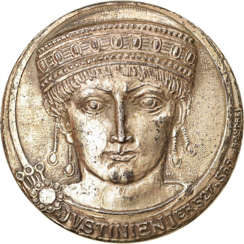 France, Medal, Notary, Notariat Français, Justinien Ier, 1974, AU(50-53)