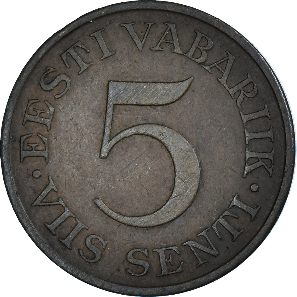 Coin, Estonia, 5 Senti, 1931, VF(30-35), Bronze, KM:11