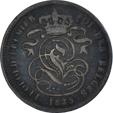 Coin, Belgium, Leopold I, 2 Centimes, 1835, Brussels, F(12-15), Copper, KM:4.1