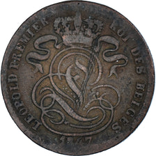 Coin, Belgium, Leopold I, Centime, 1847, VF(20-25), Copper, KM:1.2