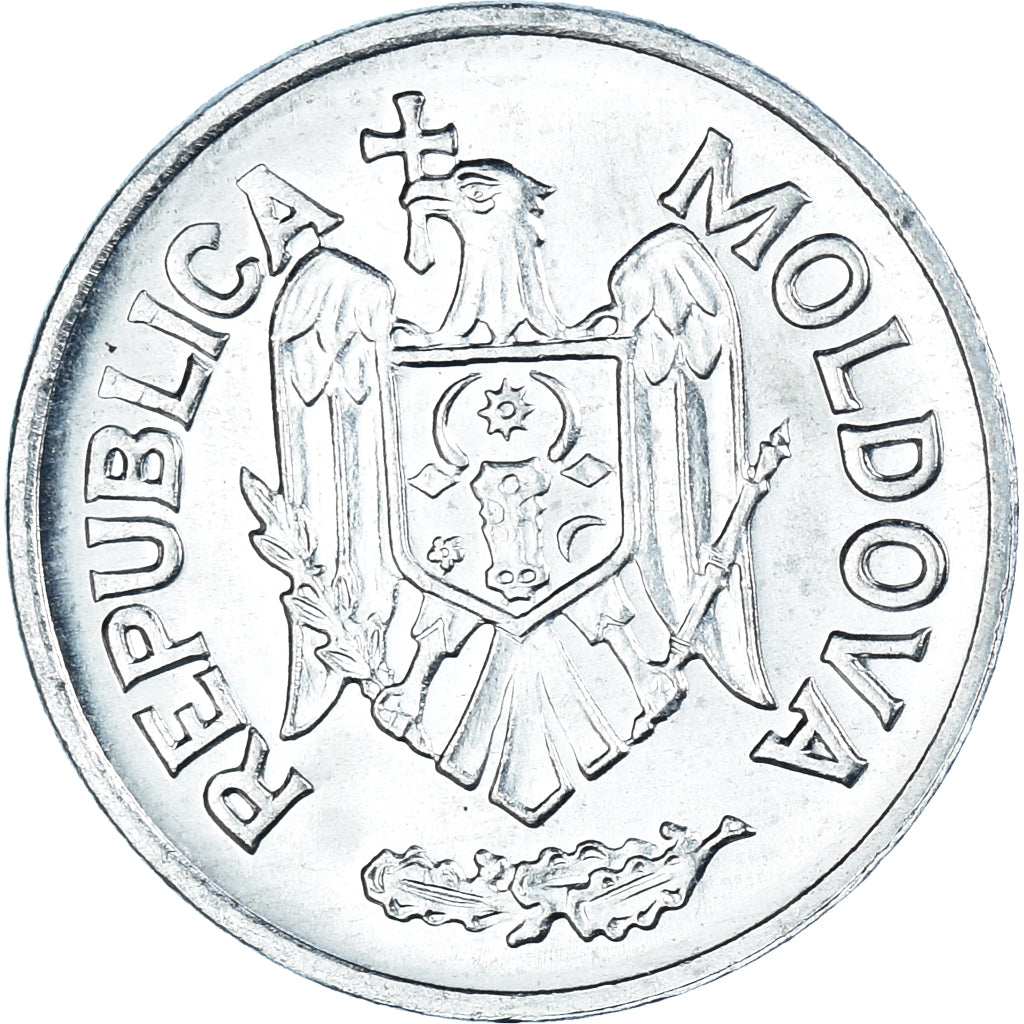 Coin, Moldova, 50 Bani, 1993, AU(55-58), Aluminum, KM:4