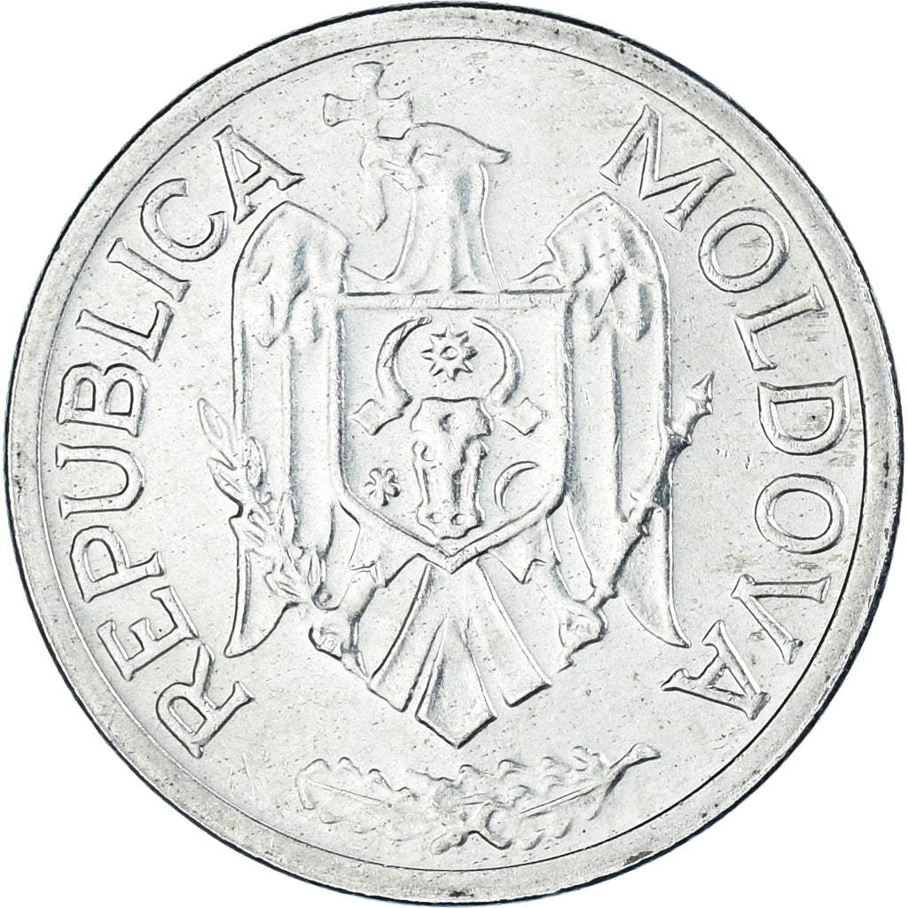 Moneta, Moldava, Leu, 1992, BB+, Acciaio ricoperto in nichel, KM:5