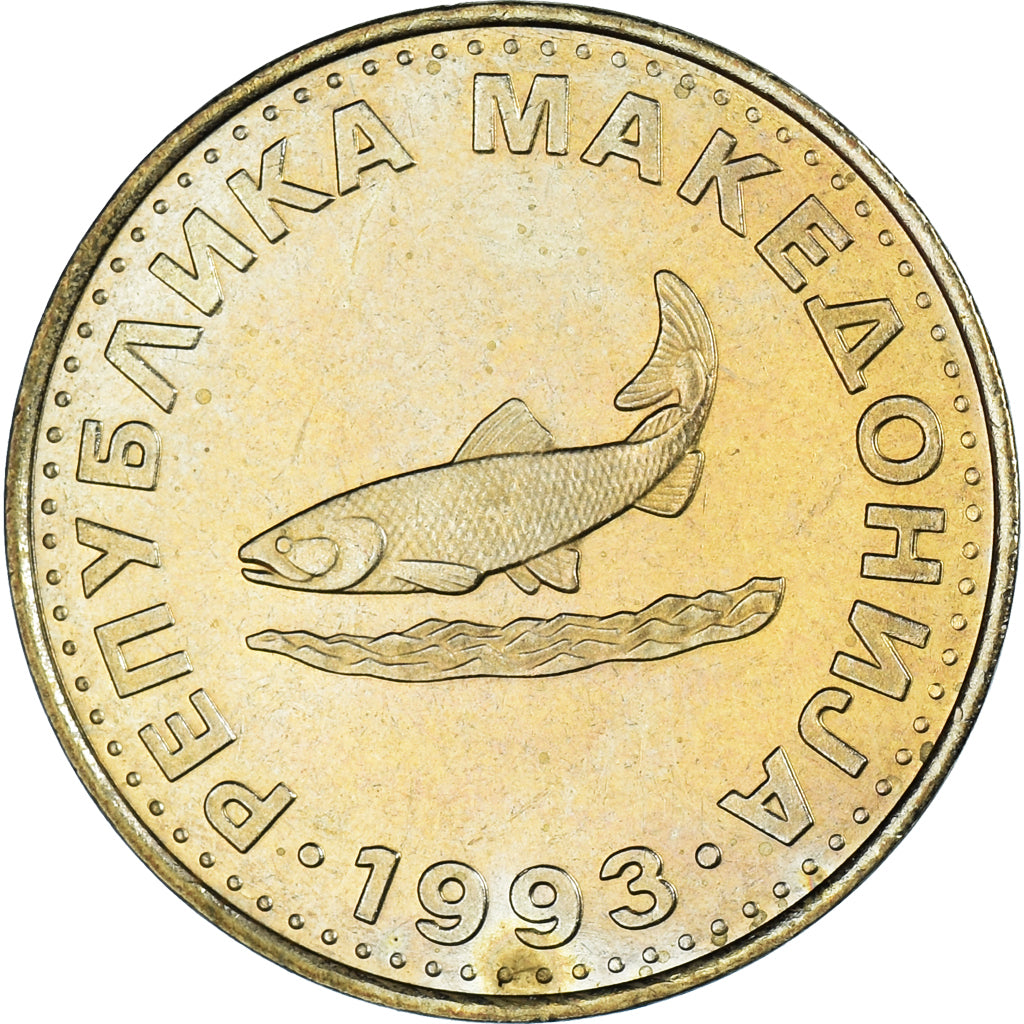 Moneda, Macedonia, 2 Denari, 1993, EBC+, Latón, KM:3