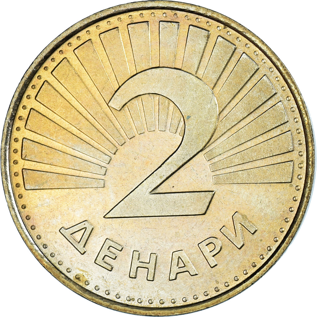 Moneda, Macedonia, 2 Denari, 1993, EBC+, Latón, KM:3