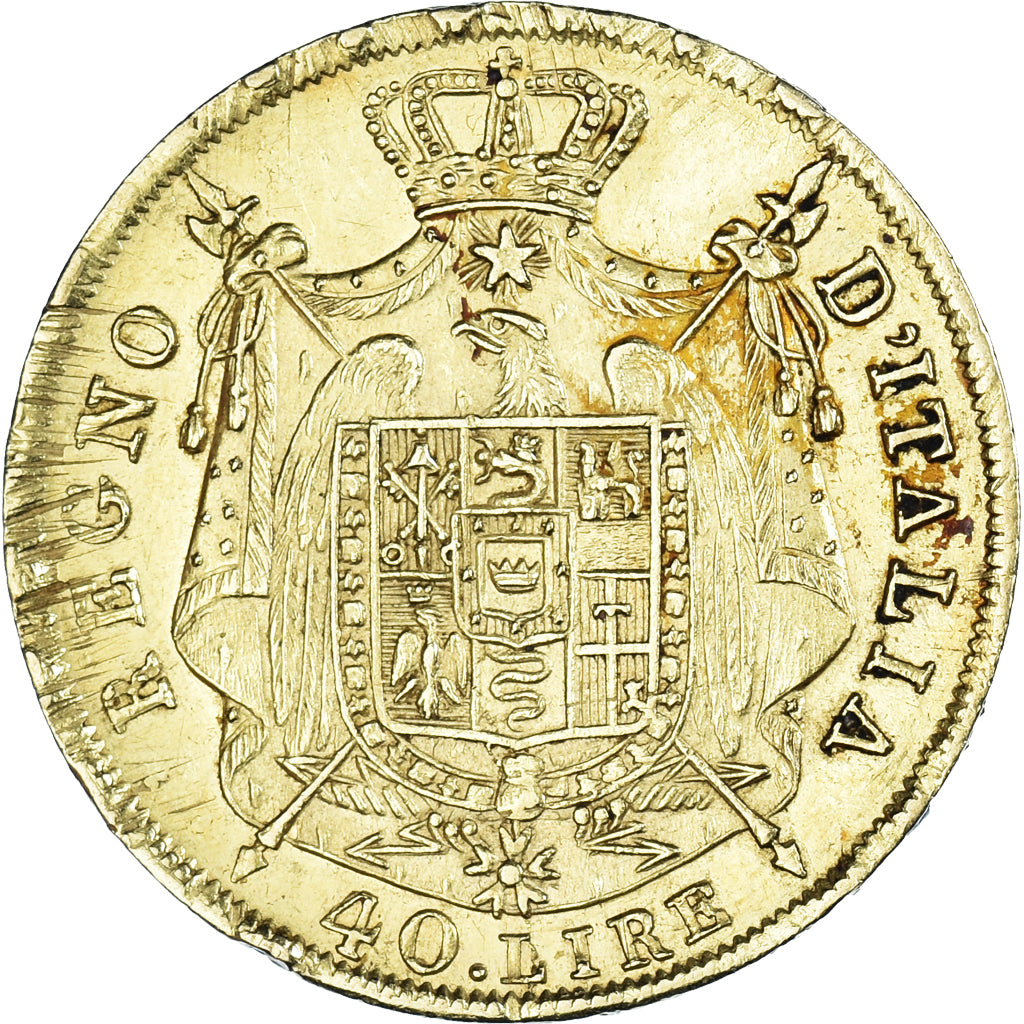 Coin, ITALIAN STATES, KINGDOM OF NAPOLEON, Napoleon I, 40 Lire, 1814, Milan