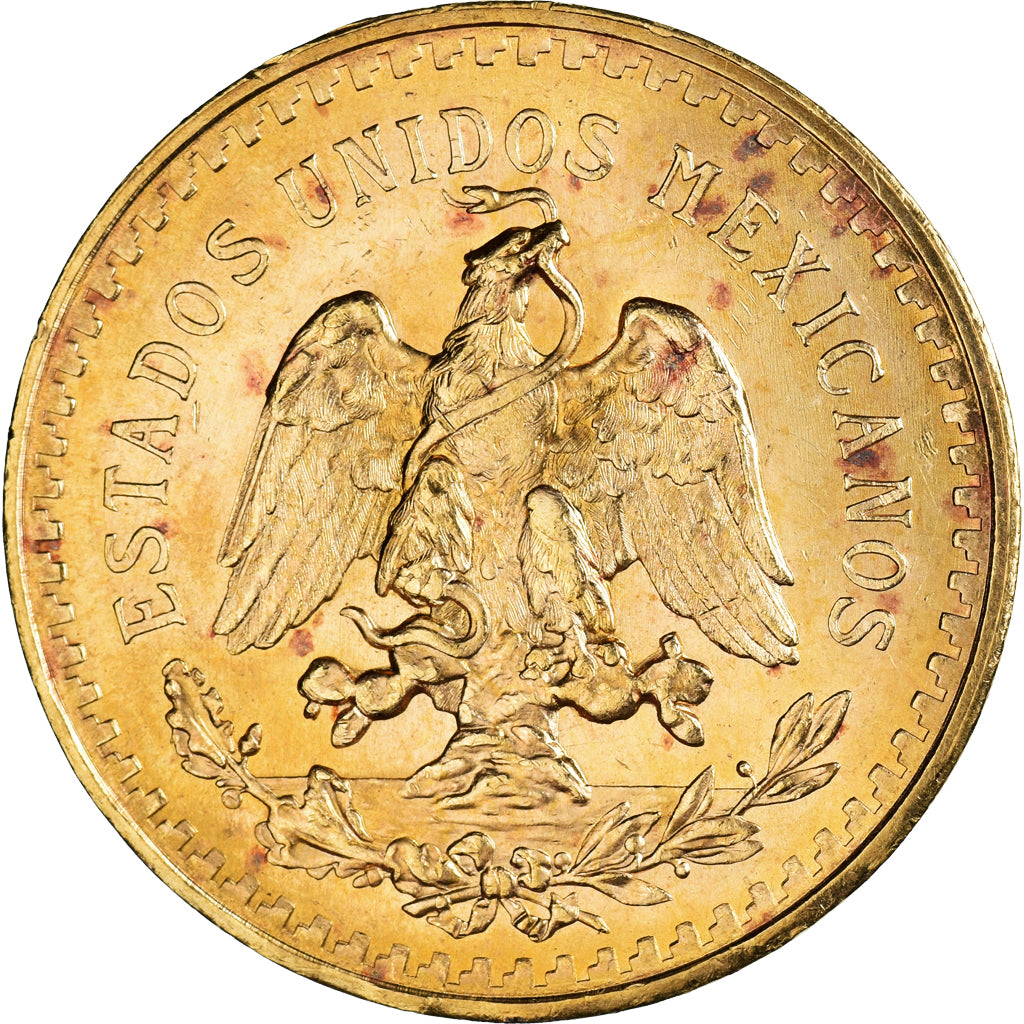 Moneda, México, 50 Pesos, 1945, Mexico City, EBC+, Oro, KM:481