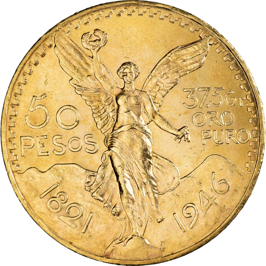 Moneda, México, 50 Pesos, 1946, Mexico City, EBC+, Oro, KM:481