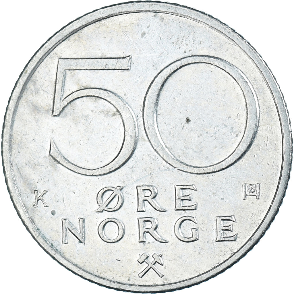 Norway, 50 Öre, 1988, EF(40-45), Copper-nickel