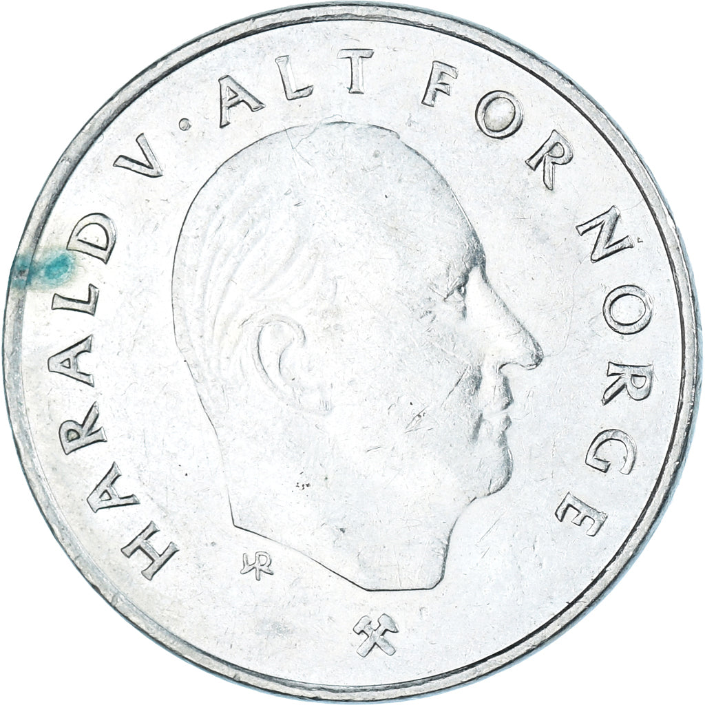 Moneta, Norwegia, Harald V, Krone, 1994, VF(30-35), Miedź-Nikiel, KM:436