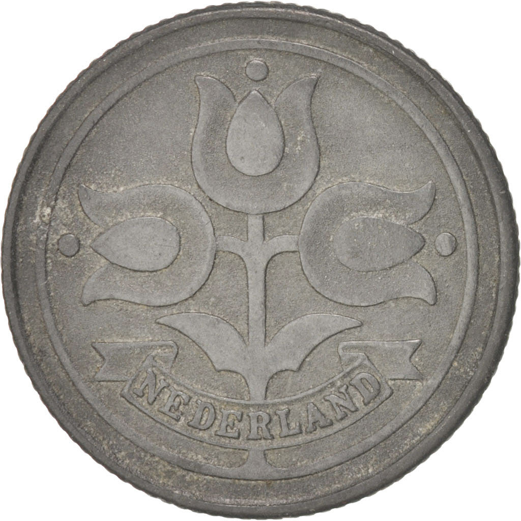 Netherlands, Wilhelmina I, 10 Cents, 1942, EF(40-45), Zinc, KM:173
