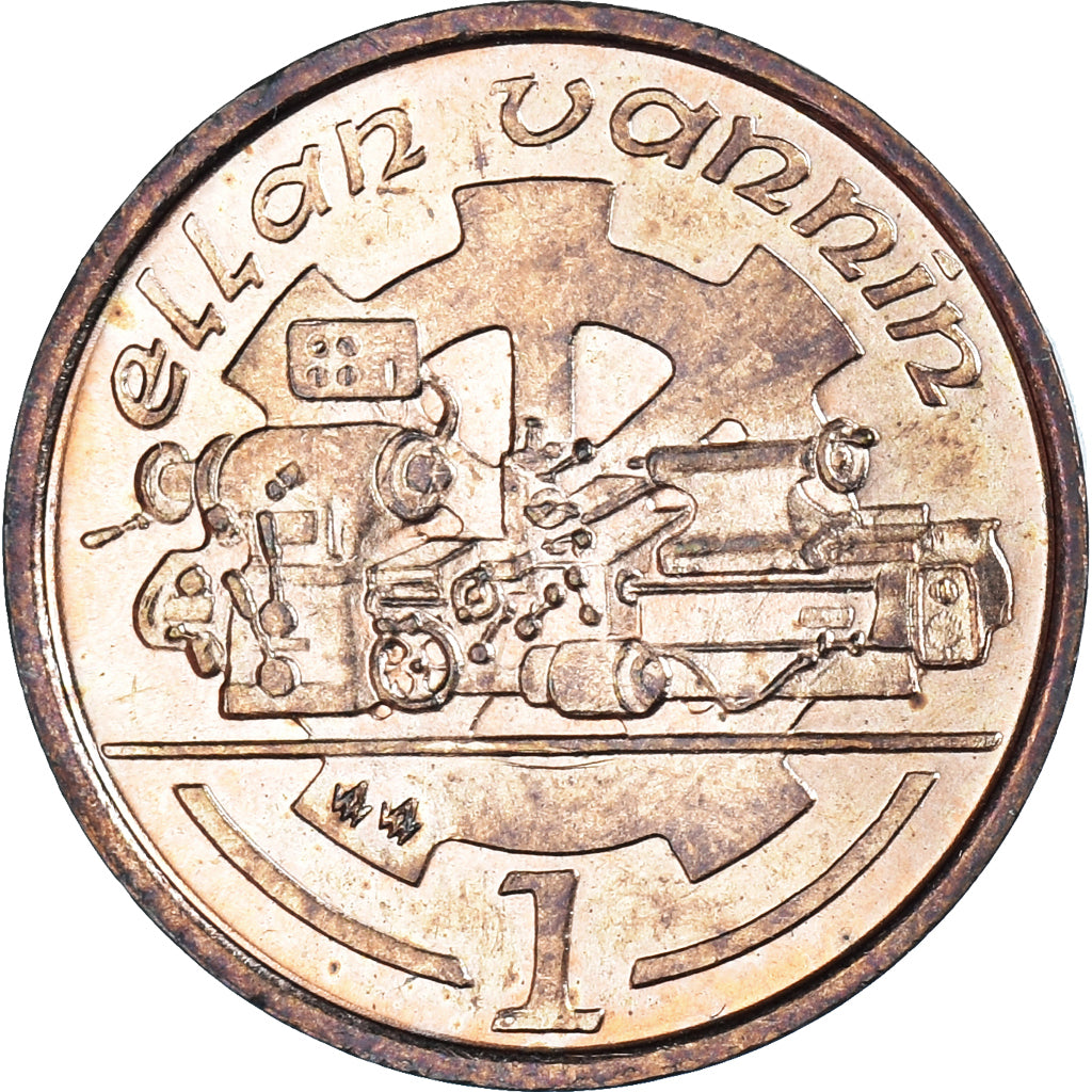 Münze, Isle of Man, Elizabeth II, Penny, 1991, VZ+, Bronze, KM:207