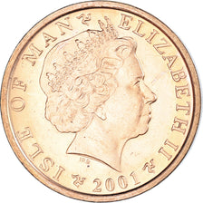 Coin, Isle of Man, Elizabeth II, Penny, 2001, Pobjoy Mint, MS(60-62), Copper