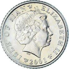 Coin, Isle of Man, Elizabeth II, 5 Pence, 2001, Pobjoy Mint, AU(55-58)