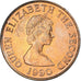 Coin, Jersey, Elizabeth II, Penny, 1990, MS(60-62), Bronze, KM:54