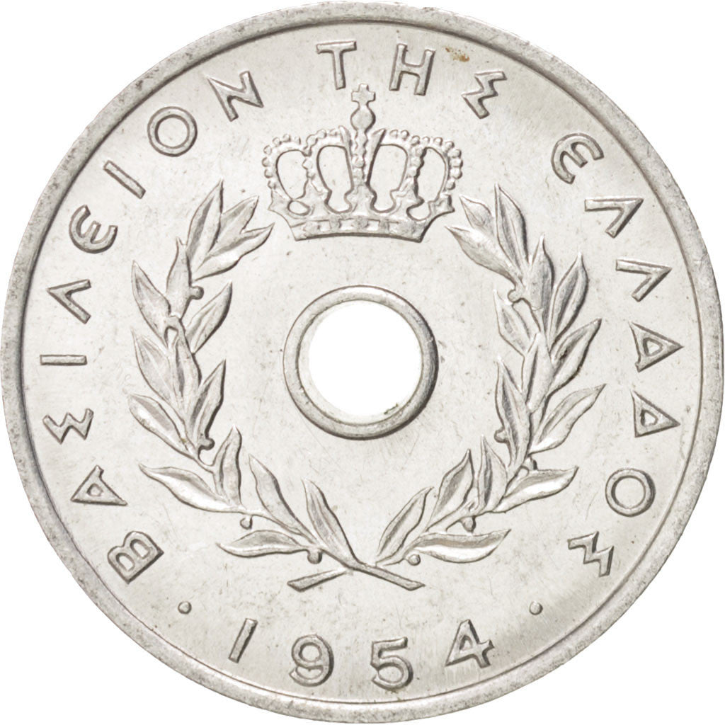Moneta, Grecia, 5 Lepta, 1954, SPL+, Alluminio, KM:77