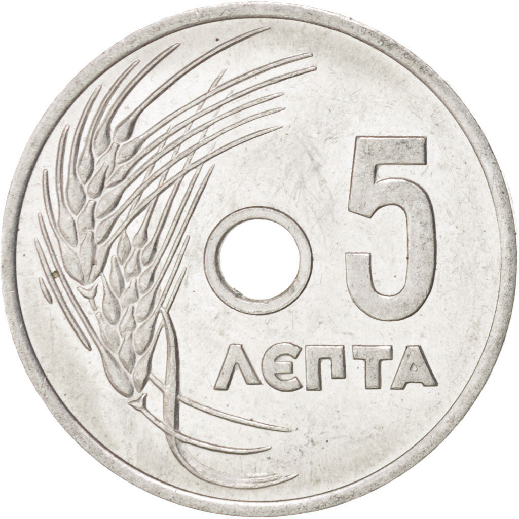 Moneta, Grecia, 5 Lepta, 1954, SPL+, Alluminio, KM:77