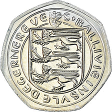 Moneta, Guernsey, Elizabeth II, 50 Pence, 1983, SPL-, Rame-nichel, KM:34