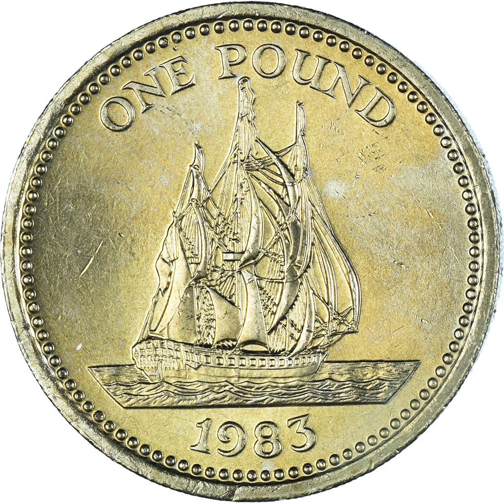 Monnaie, Guernesey, Elizabeth II, Pound, 1983, SUP, Nickel-Cuivre, KM:39