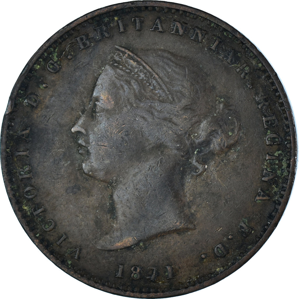 Coin, Jersey, Victoria, 1/26 Shilling, 1871, VF(20-25), Bronze, KM:4