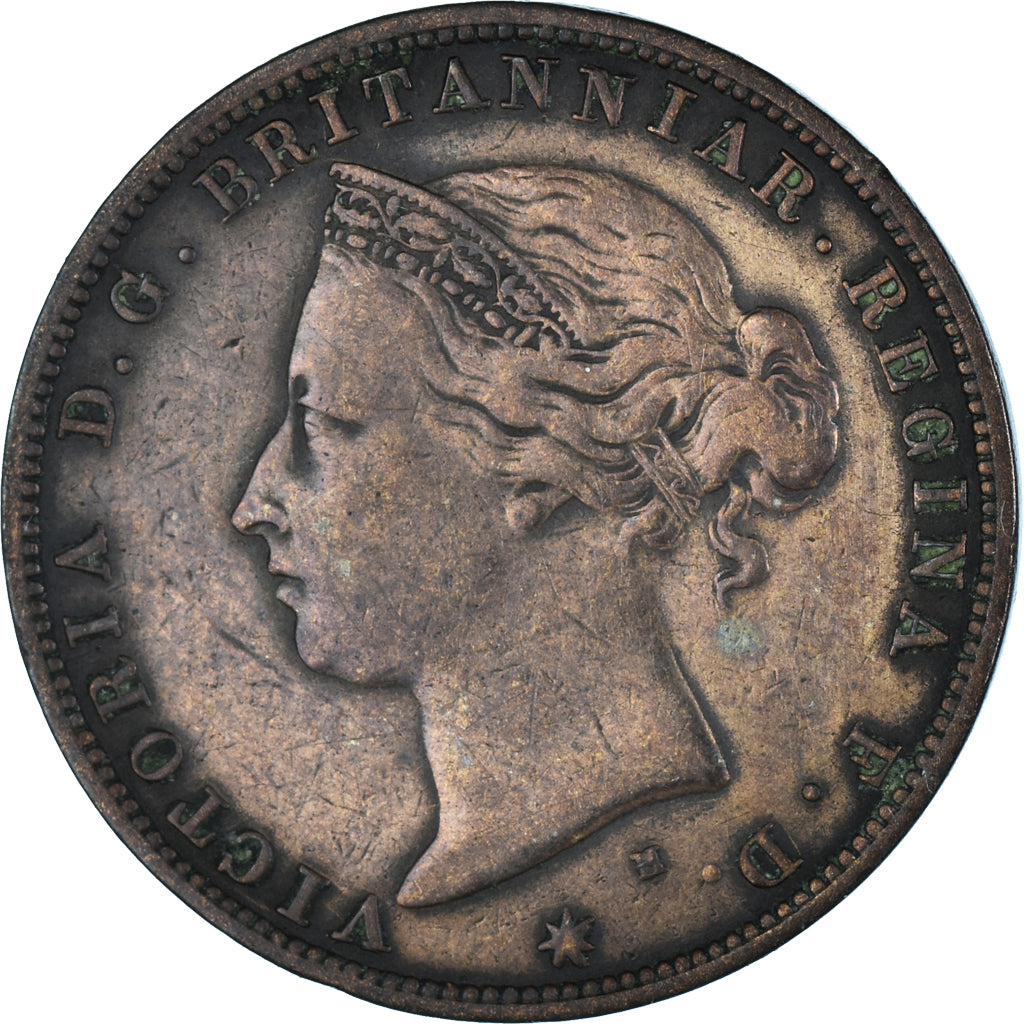 Coin, Jersey, Victoria, 1/24 Shilling, 1877, VF(20-25), Bronze, KM:7