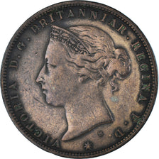 Coin, Jersey, Victoria, 1/24 Shilling, 1877, VF(20-25), Bronze, KM:7