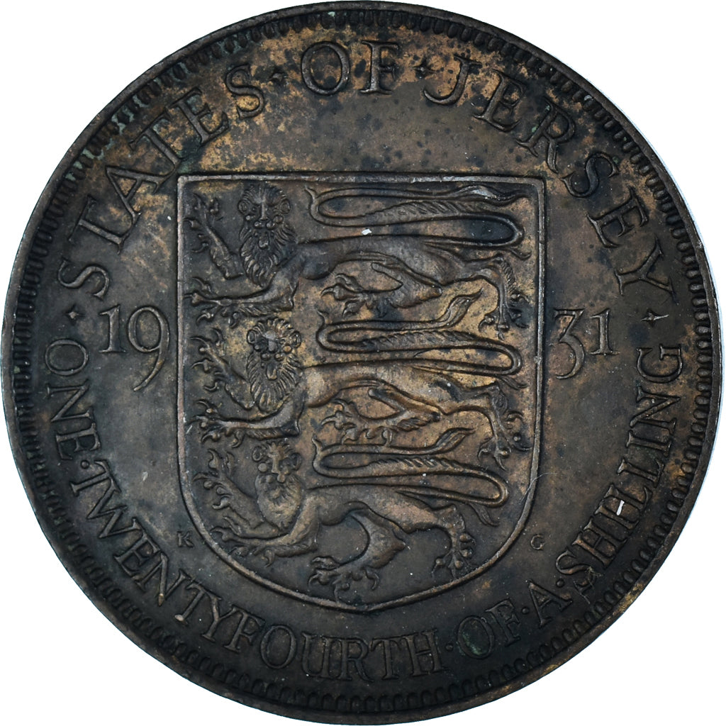 Monnaie, Jersey, George V, 1/24 Shilling, 1931, TB, Bronze, KM:15