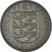 Coin, Guernsey, Elizabeth II, 8 Doubles, 1959, AU(50-53), Bronze, KM:16