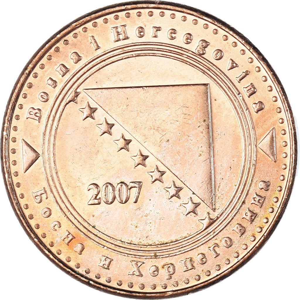 Moneta, Bosnia - Erzegovina, 10 Feninga, 2007, British Royal Mint, BB+, Acciaio
