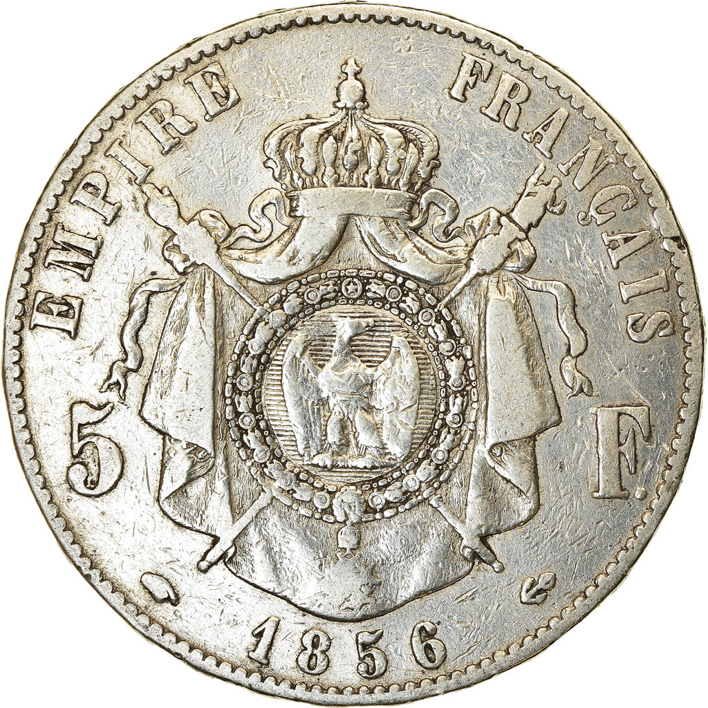 Monnaie, France, Napoleon III, Napoléon III, 5 Francs, 1856, Paris, TB, Argent