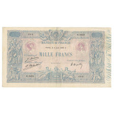 Francia, 1000 Francs, Bleu et Rose, 1926, 1926-06-04, BC+, Fayette:36.42, KM:67j