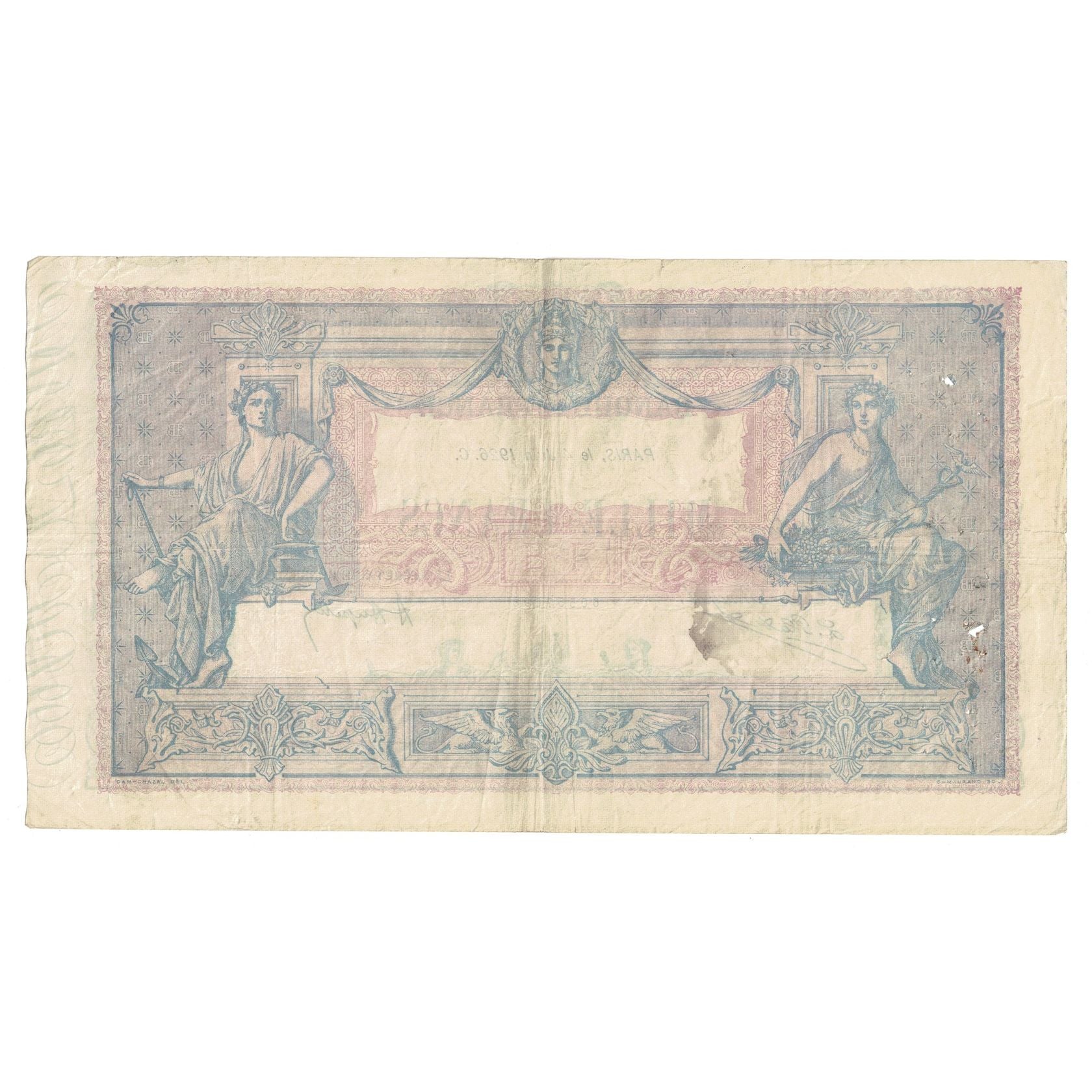 Francia, 1000 Francs, Bleu et Rose, 1926, 1926-06-04, BC+, Fayette:36.42, KM:67j