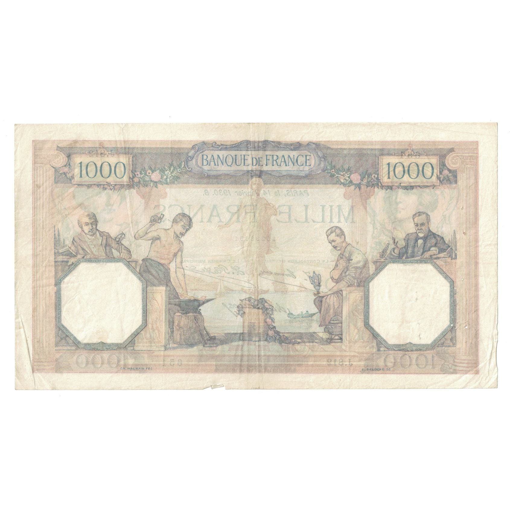 Frankrijk, 1000 Francs, Cérès et Mercure, 1930, 1930-01-14, TTB, Fayette:37.4