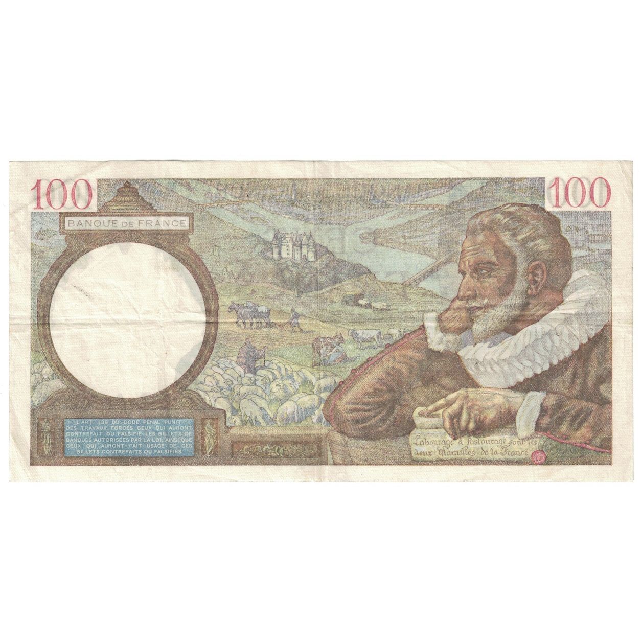 France, 100 Francs, Sully, 1942, M.290, EF(40-45), Fayette:26.67, KM:94