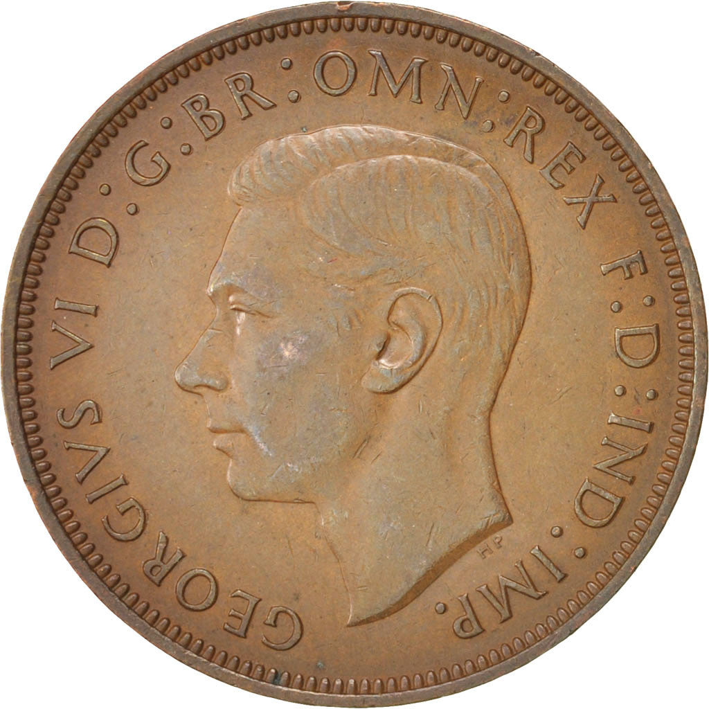 Coin, Great Britain, George VI, Penny, 1947, AU(50-53), Bronze, KM:845