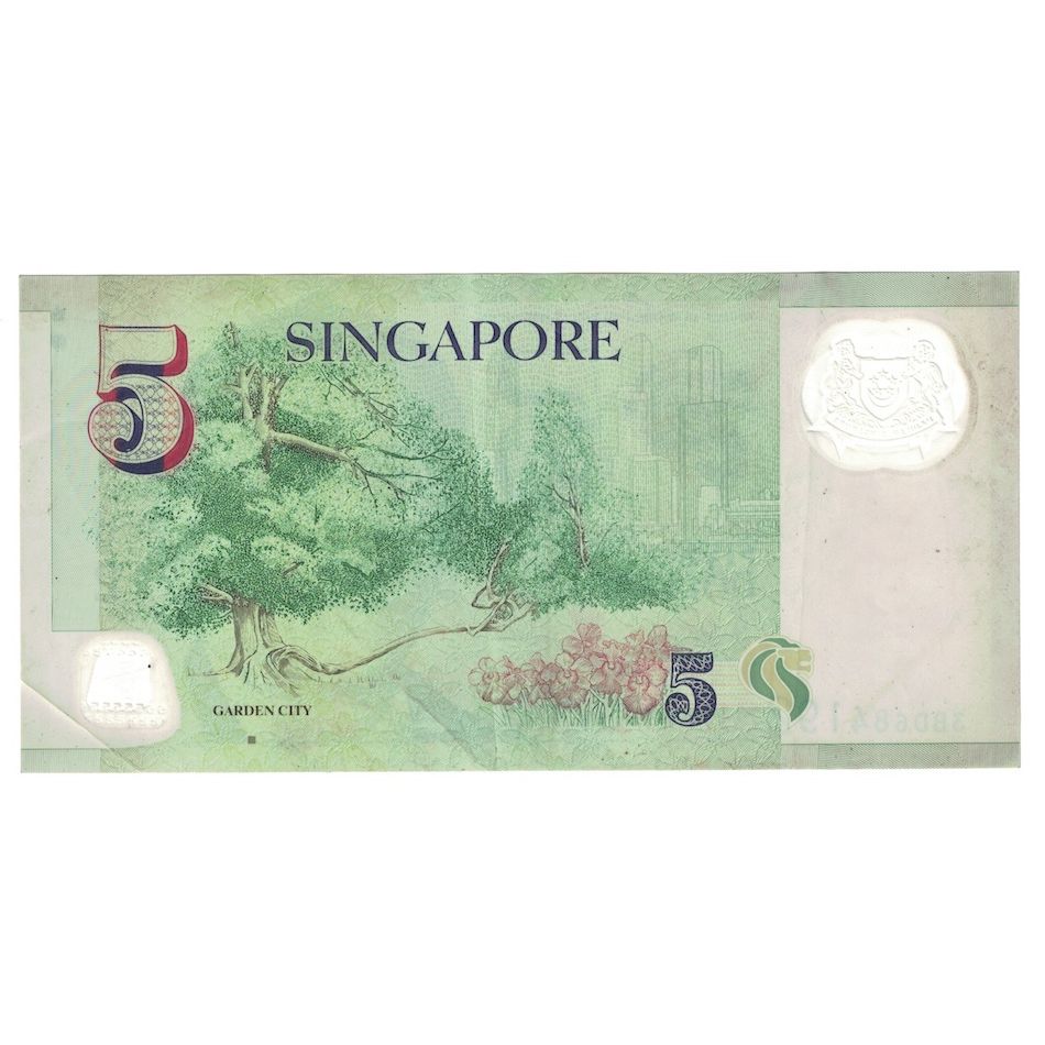 Biljet, Singapur, 5 Dollars, 2005, KM:47, TTB+