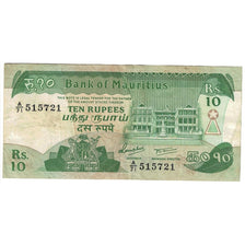 Banknot, Mauritius, 10 Rupees, Undated (1985), KM:35a, EF(40-45)