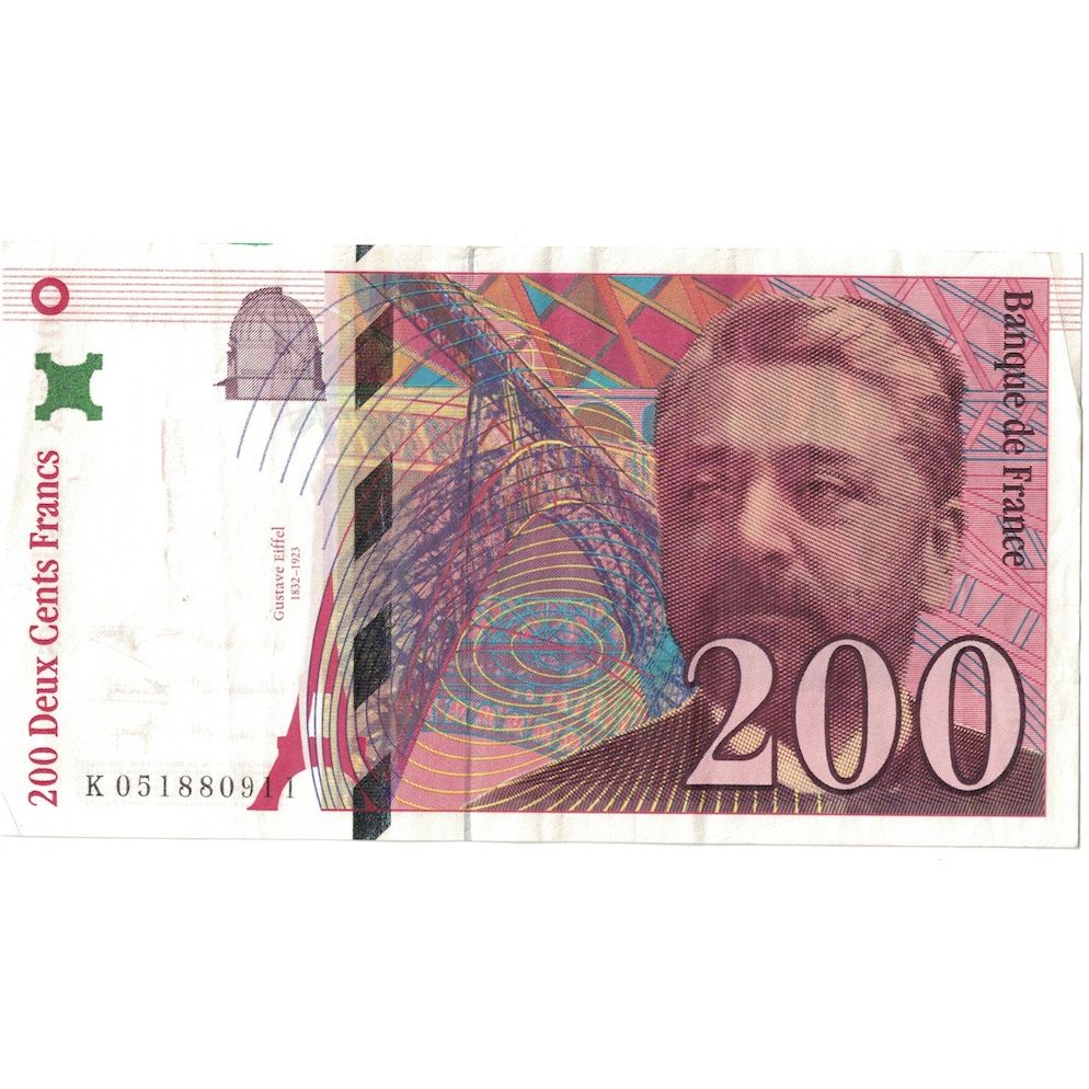 France, 200 Francs, Eiffel, 1996, UNC(63), Fayette:75.2, KM:159a